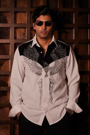 Menoir Bird Embroidered Shirt 