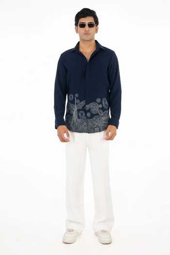 Menoir Starry Night Navy Blue Shirt 