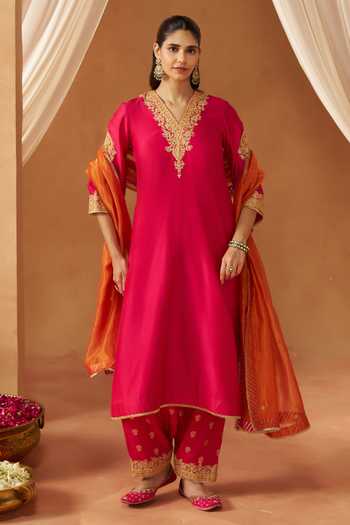 Sheetal Batra Liana Placement Embroidered Kurta Set 