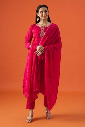 Khwaab By Sanjana Lakhani Hand Embroidered Straight Kurta Set 