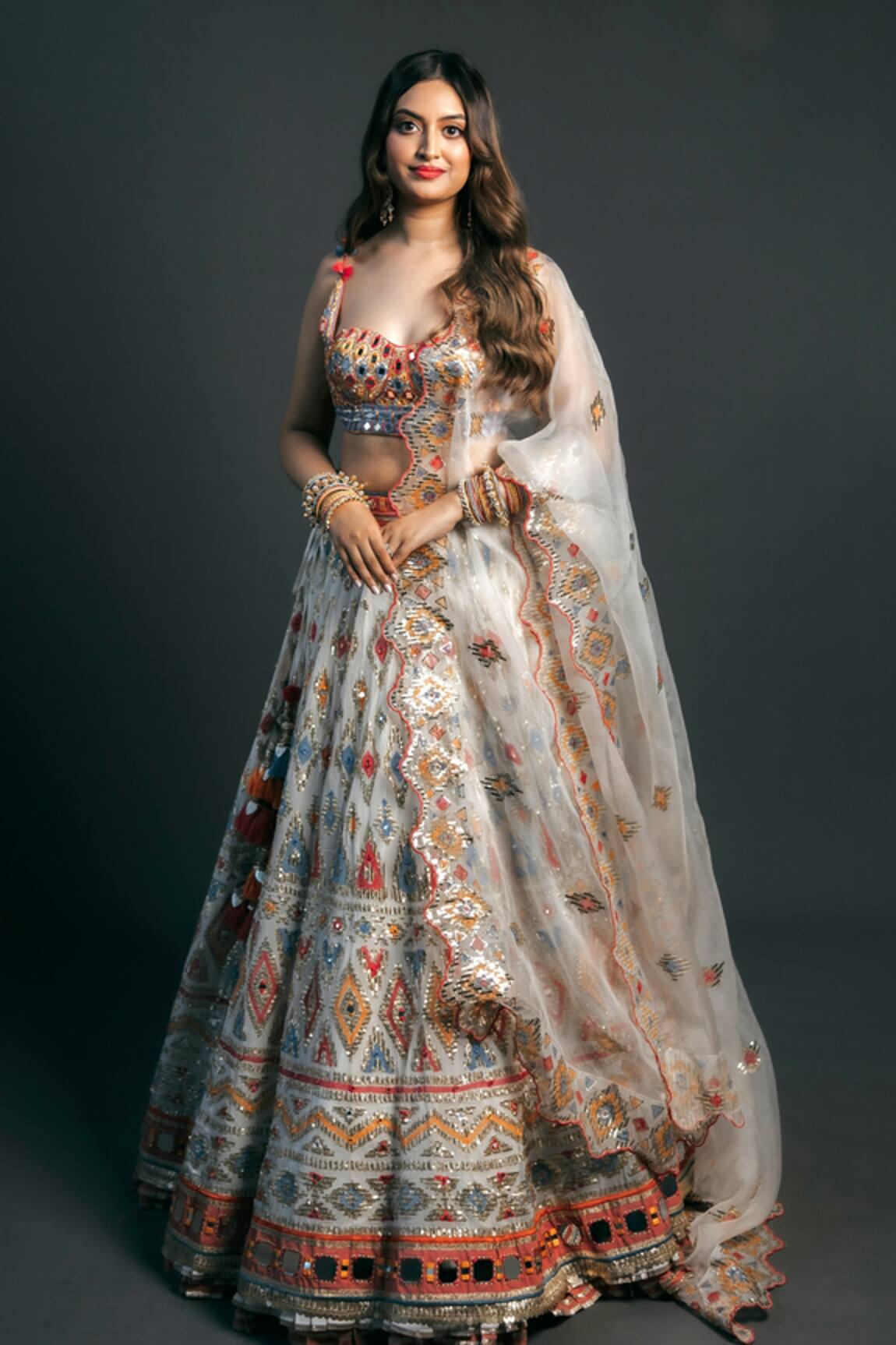 Gopi Vaid Sayida Sequin Embroidered Lehenga Set