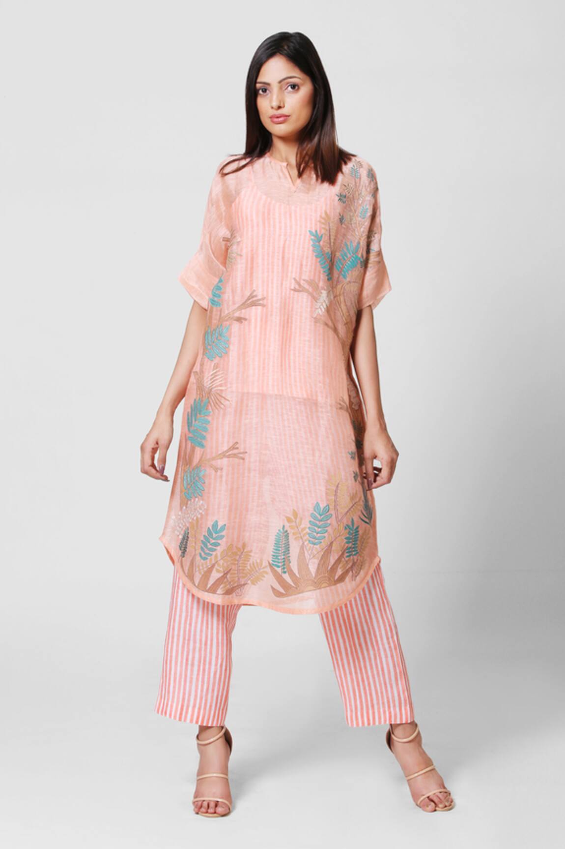 Oja Linen Silk Kurta & Pant Set