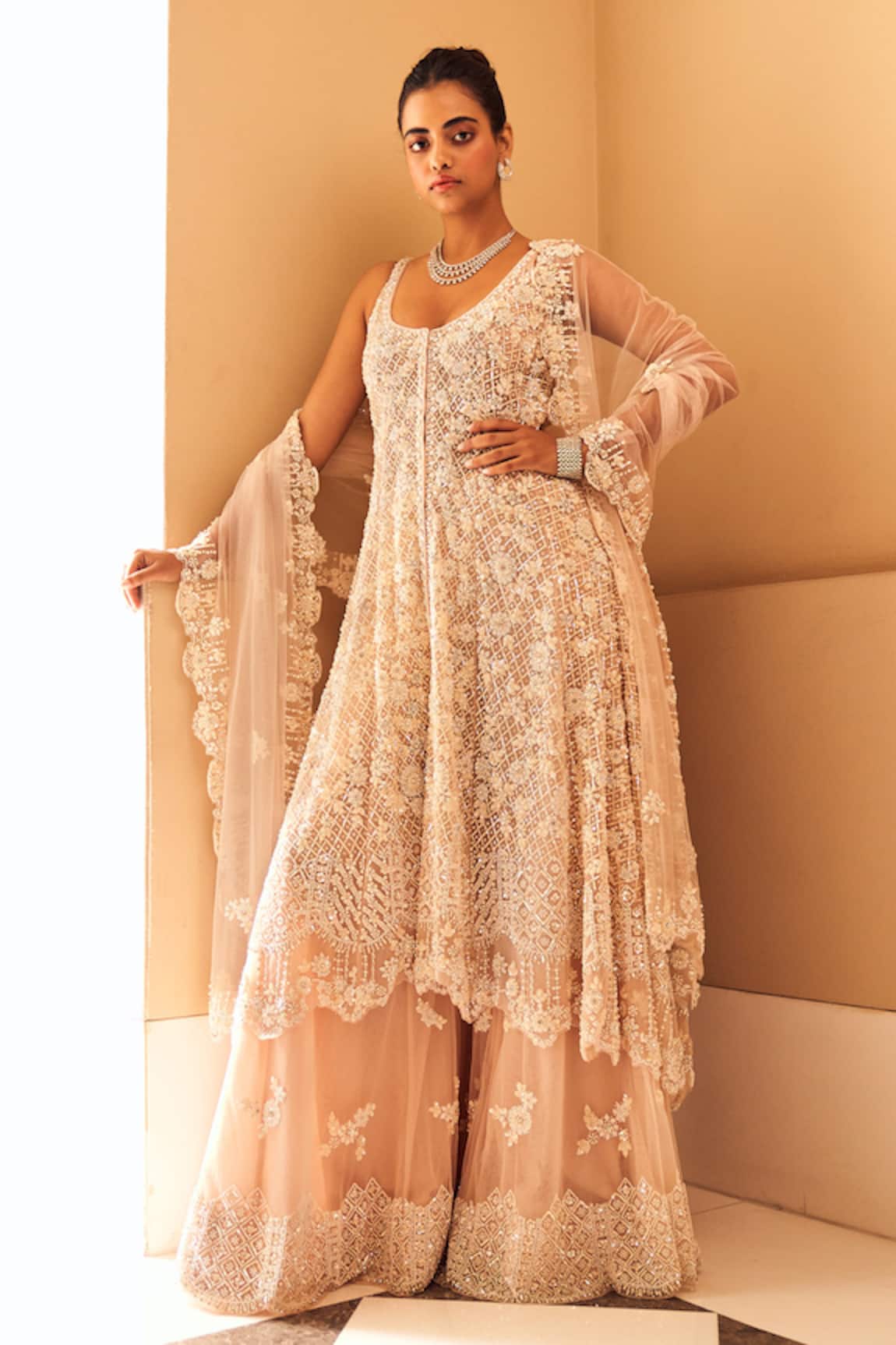 Seema Gujral Embroidered Kurta & Sharara Set