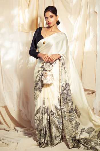 Studio 113 Kantha Mandala Print Saree With Blouse