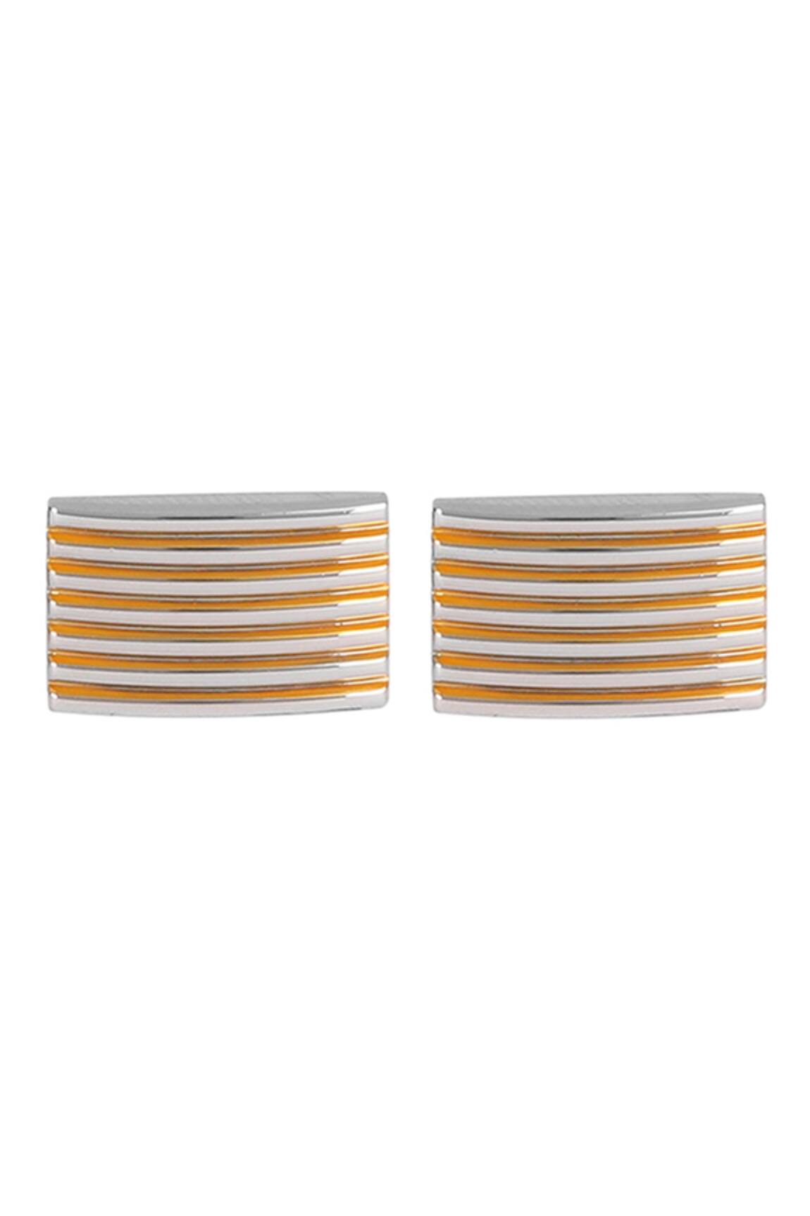 Closet Code Geometric Pinstripe Cufflinks