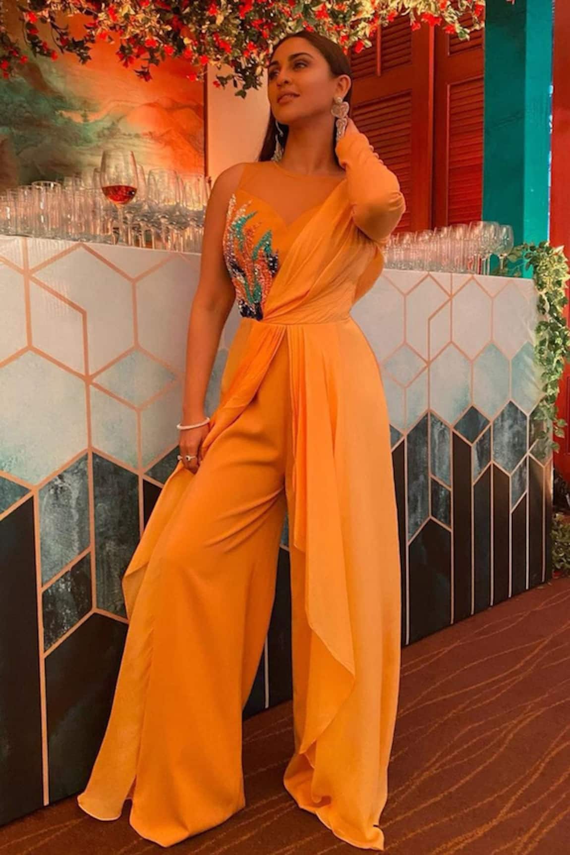 Babita Malkani Draped Embellished Jumpsuit 