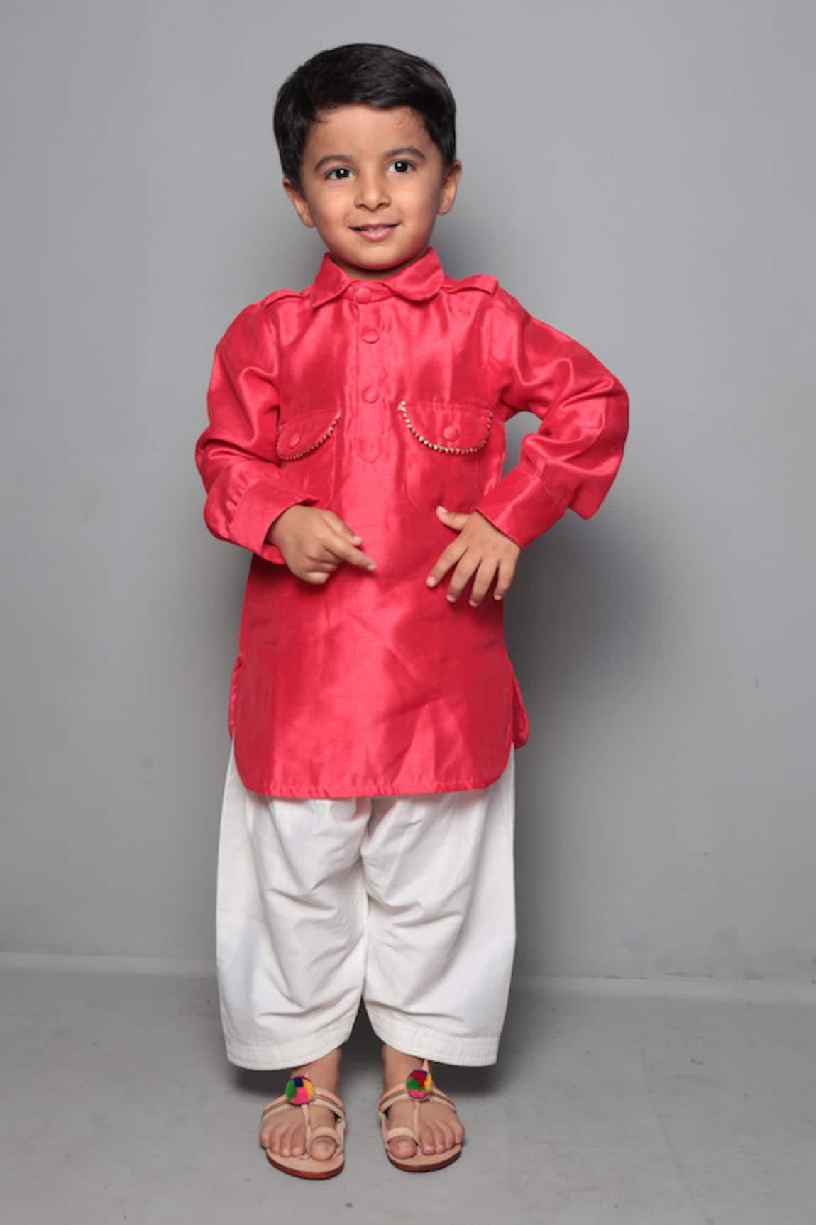Maaikid Chanderi Pathani Set
