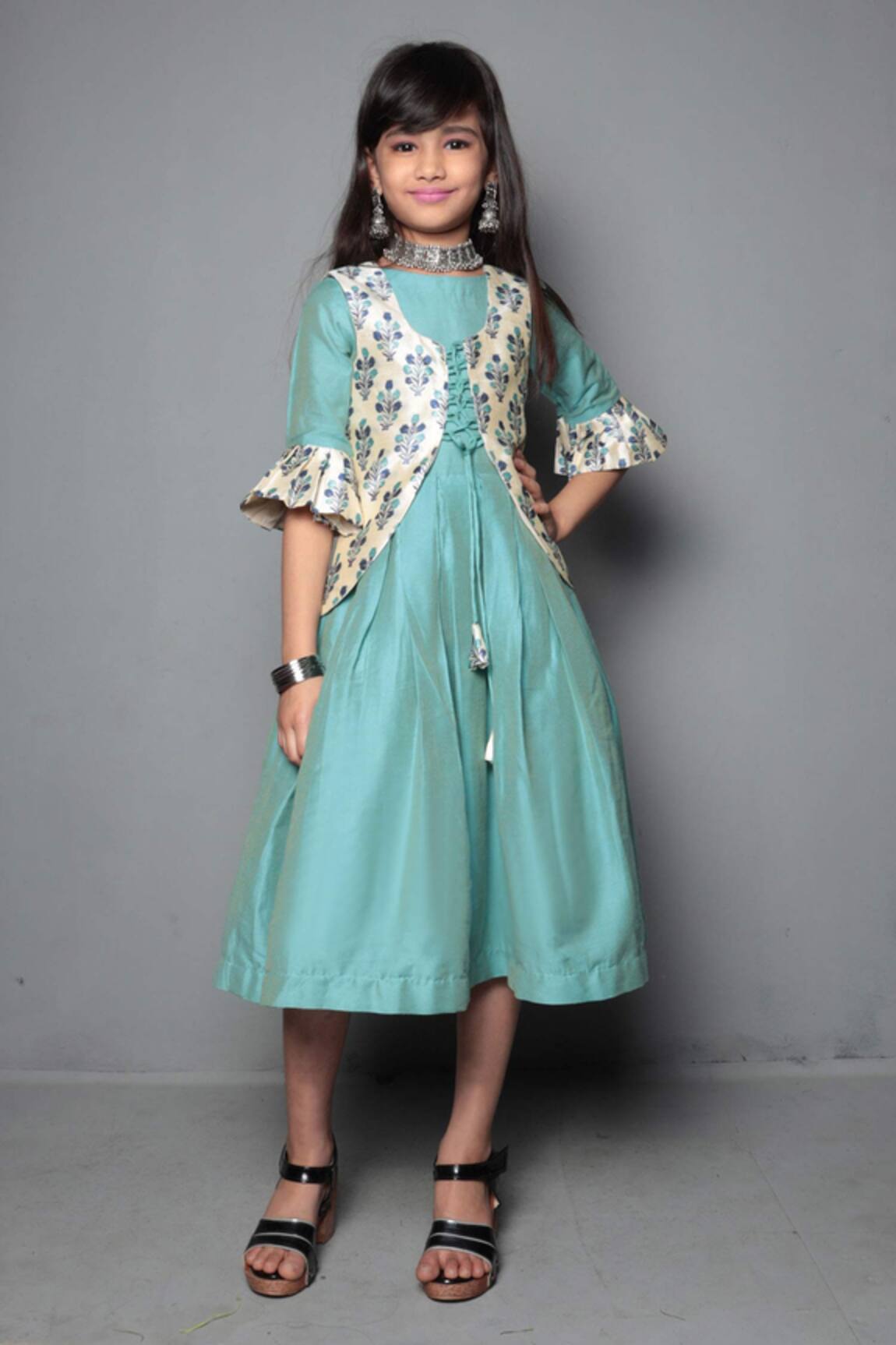 Maaikid Gown with Printed Jacket