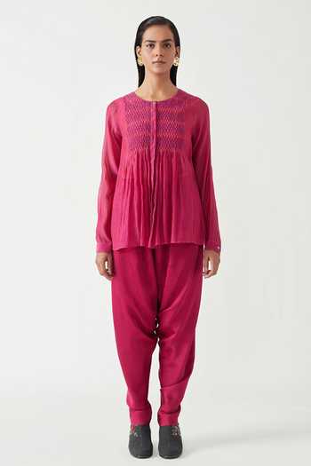 Payal Pratap Torres Smocking Top