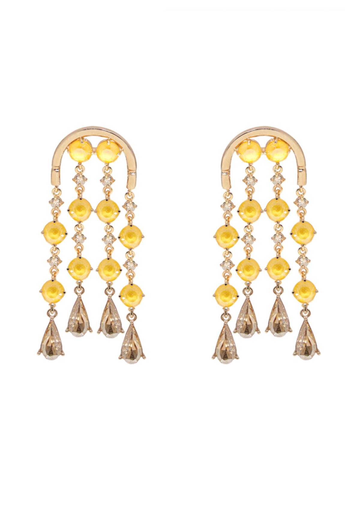 Esme by Aashna Dalmia Swarovski Hanging Earrings 