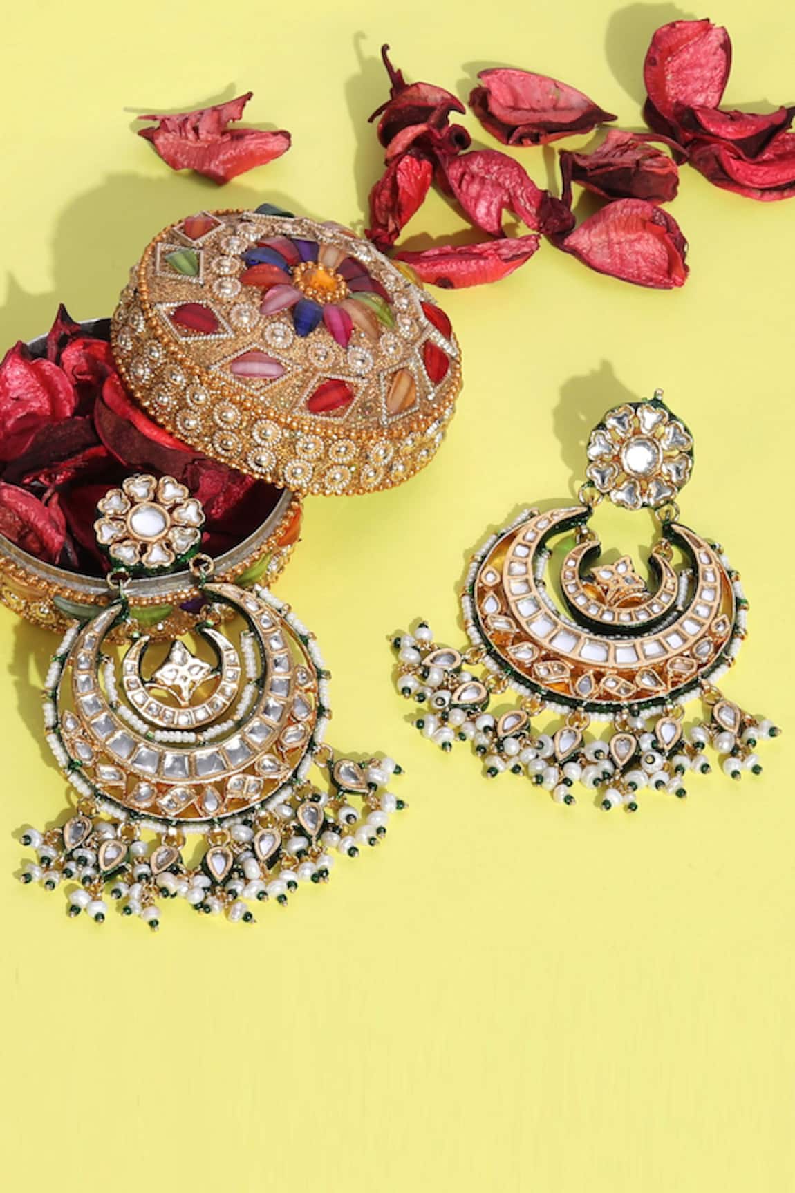 Auraa Trends Pearl Drop Chandbalis 