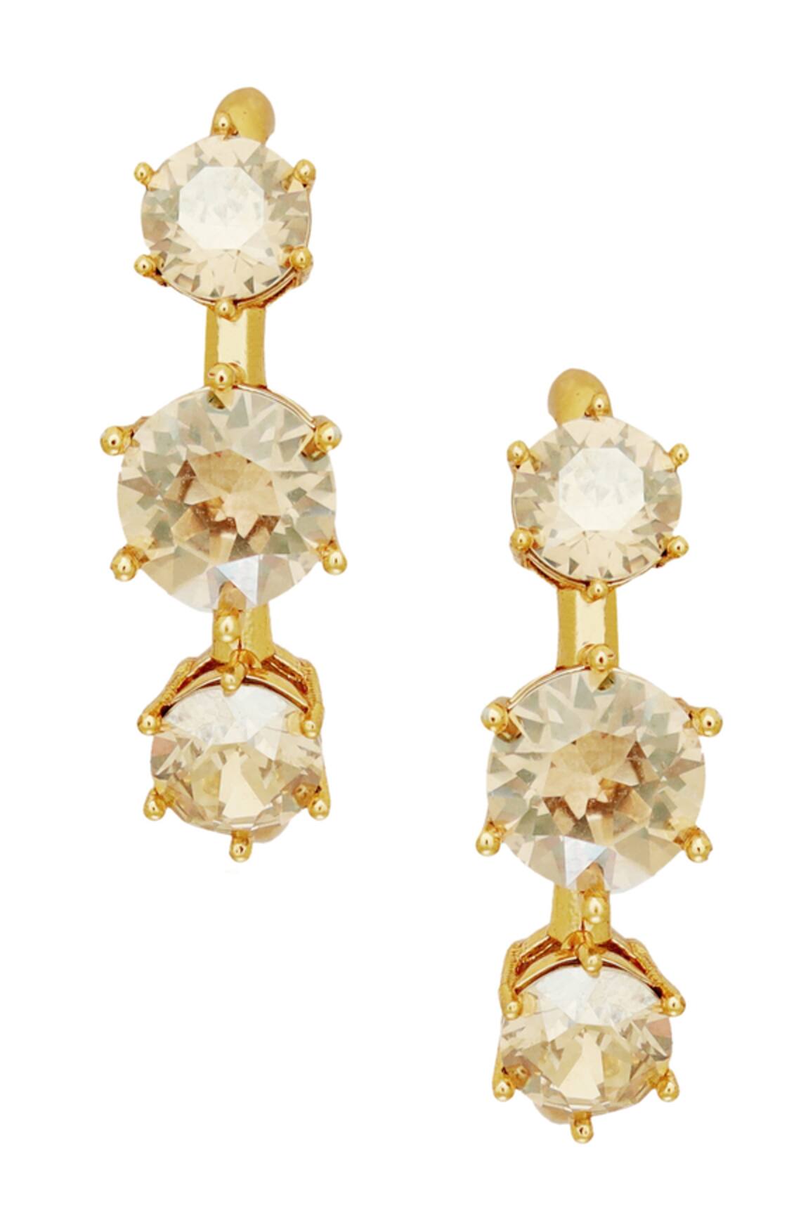 Esme by Aashna Dalmia Stone Embellished Round Shaped Studs 