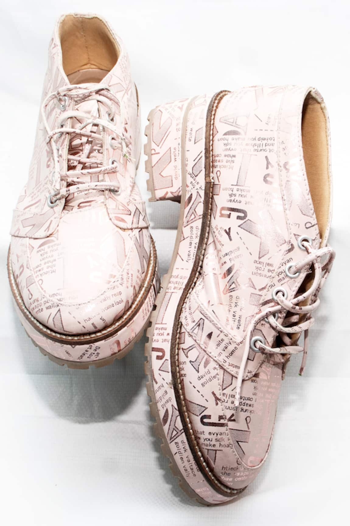 Foot Fuel Jacie Typography Pattern Shoes