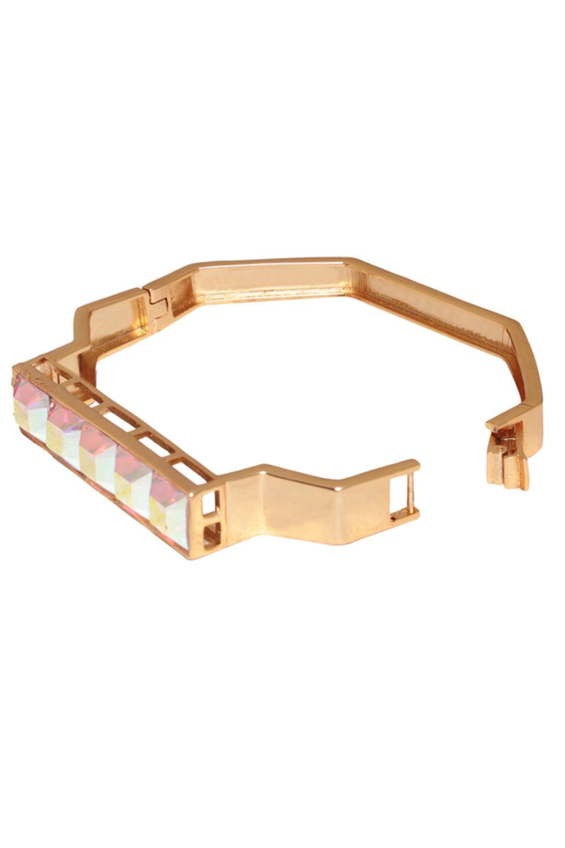 Esme By Aashna Dalmia Octagon Shaped Embellished Bracelet 