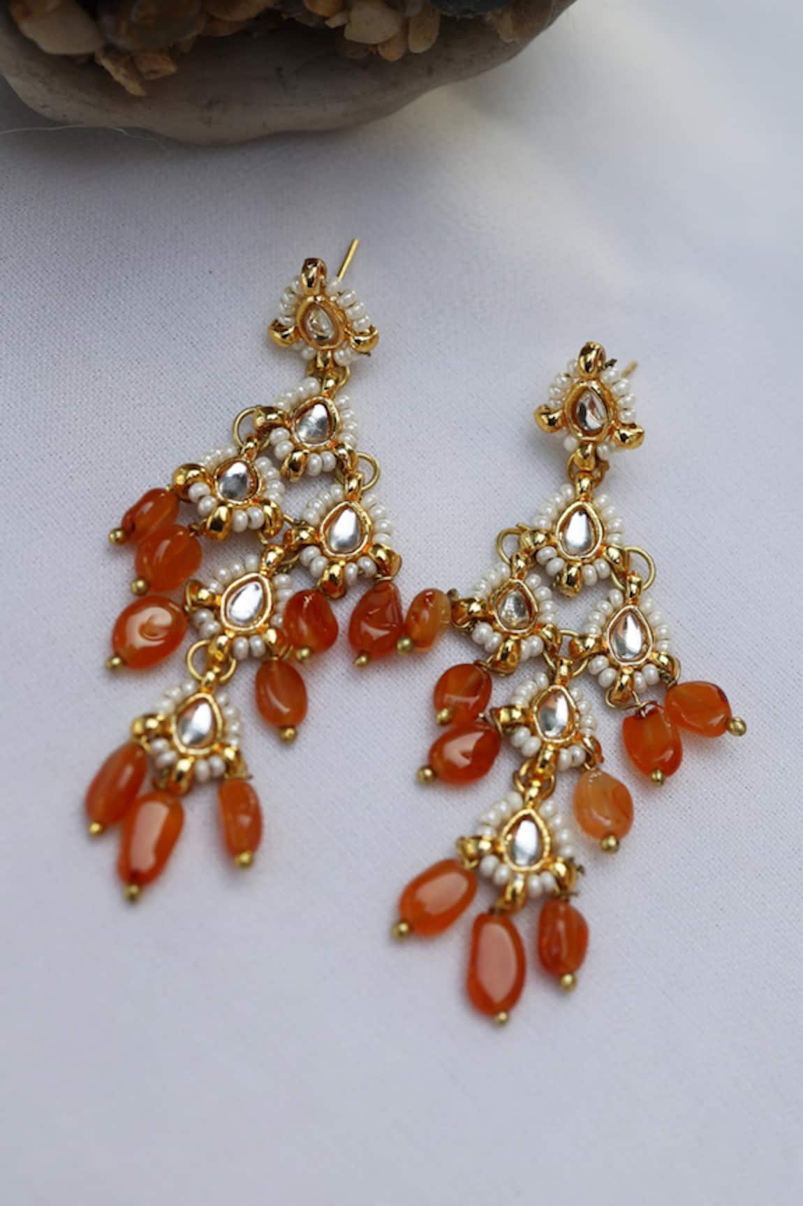 Do Taara Kundan Dangler Earrings 