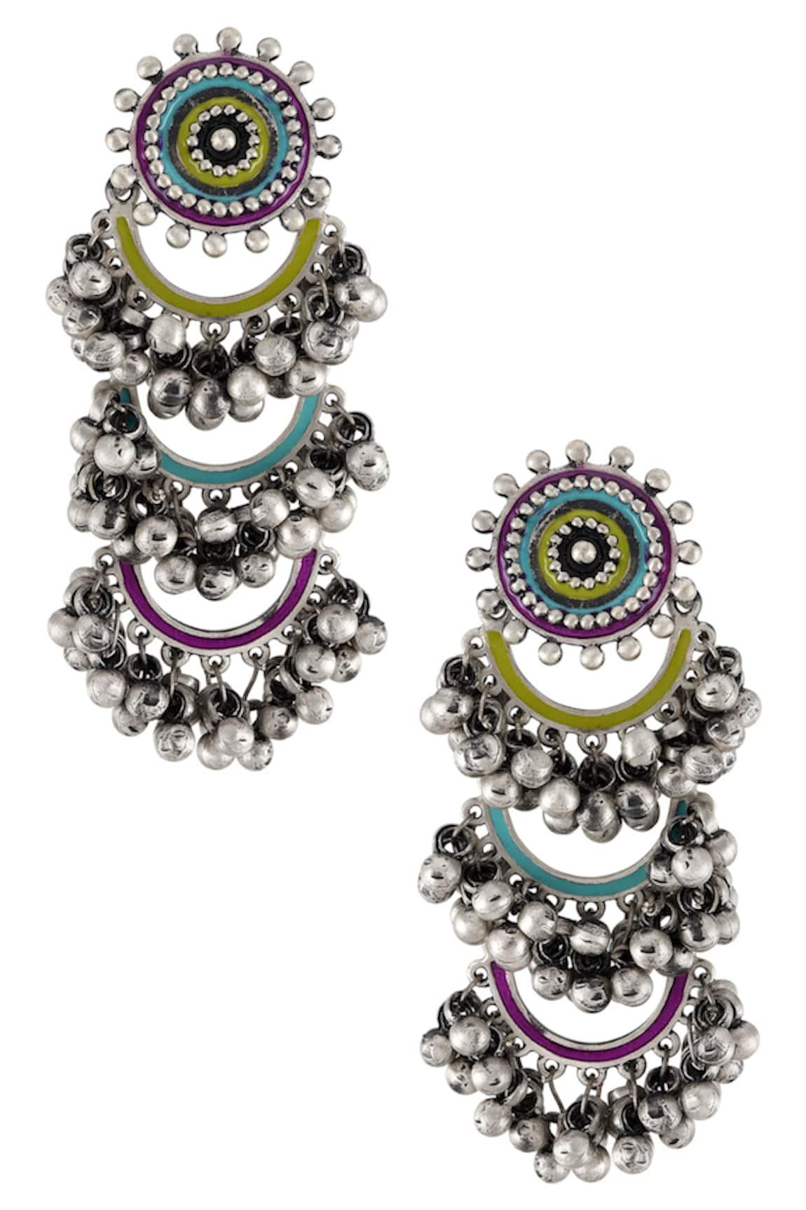 Tribe Amrapali Gowri Ghungroo Layered Earrings 