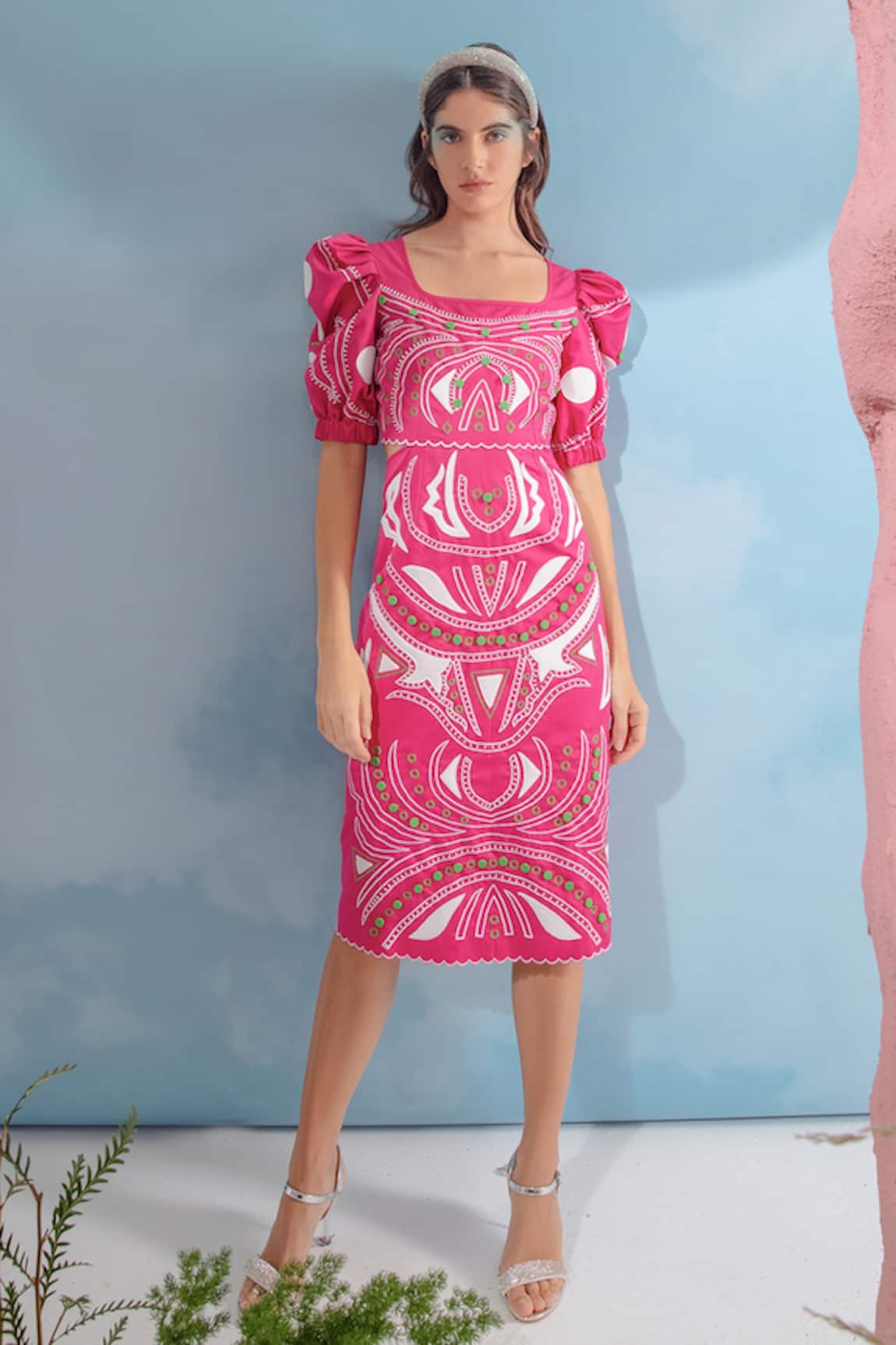 Vidhi Wadhwani Pari Cutwork Shift Dress