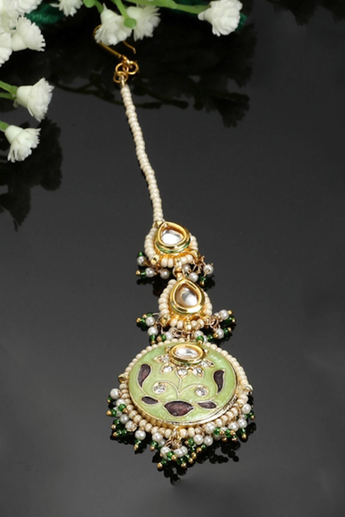 Dugran By Dugristyle Kundan Embellished Maangtikka 