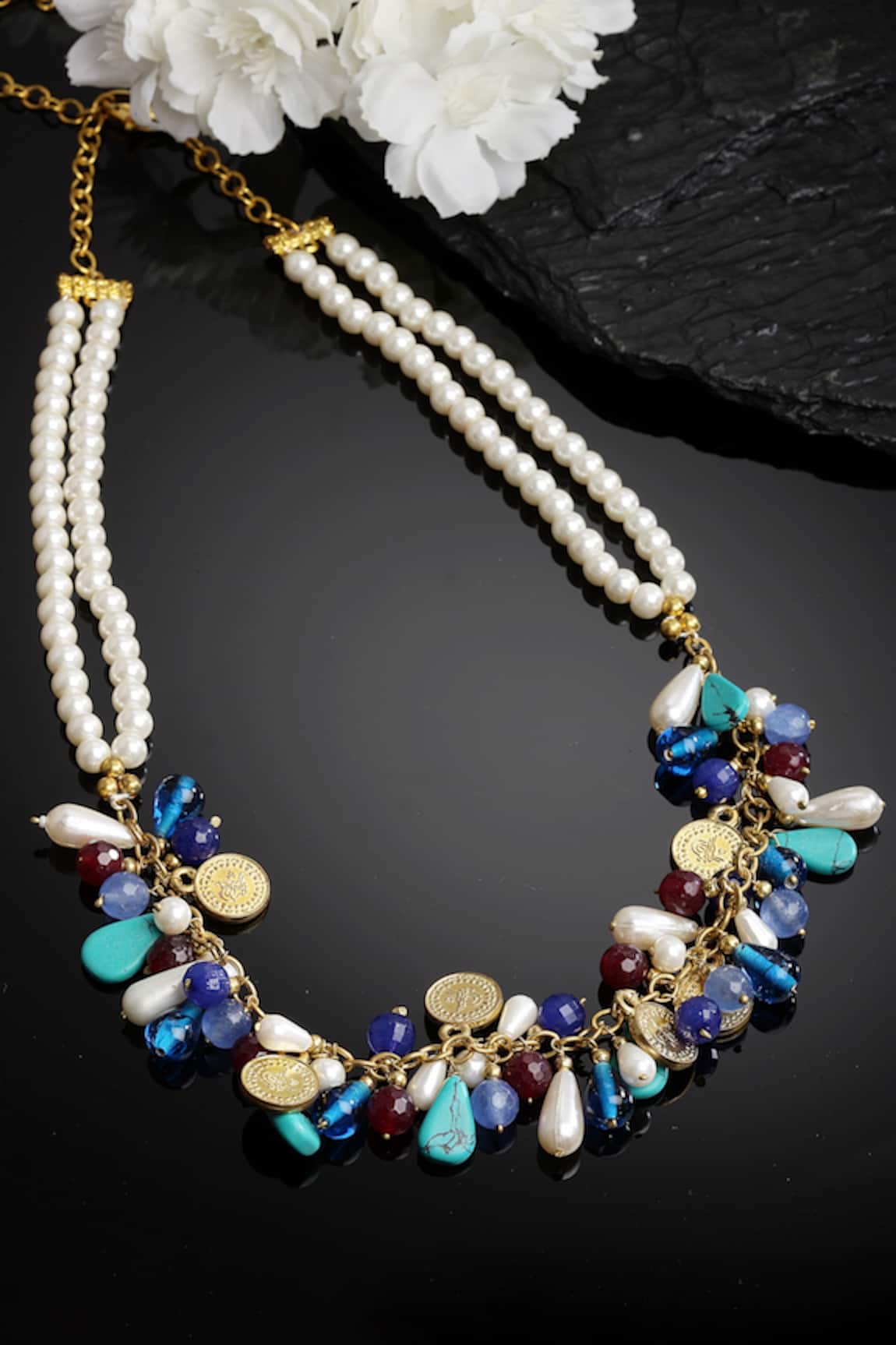 Dugran By Dugristyle Stone Embellished Necklace