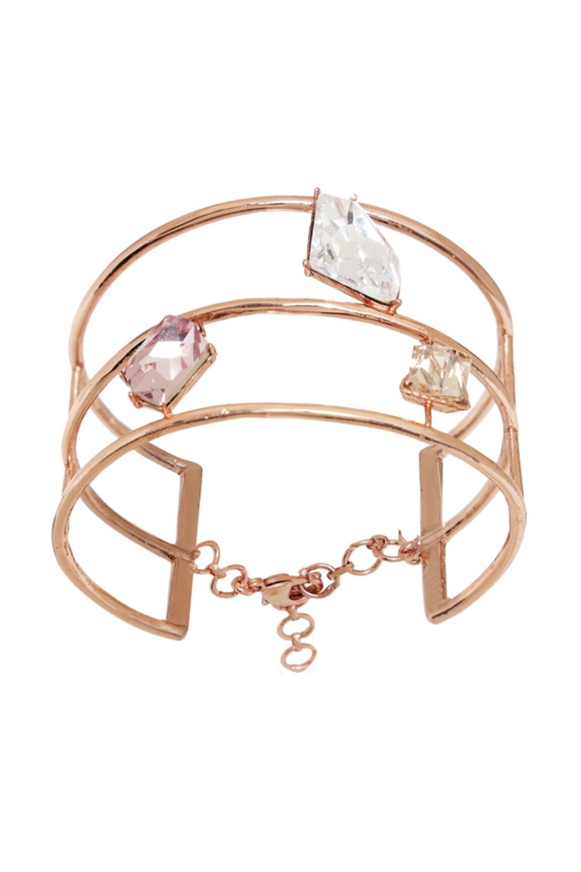 Esme by Aashna Dalmia Swarovski Embellished Layered Bracelet 