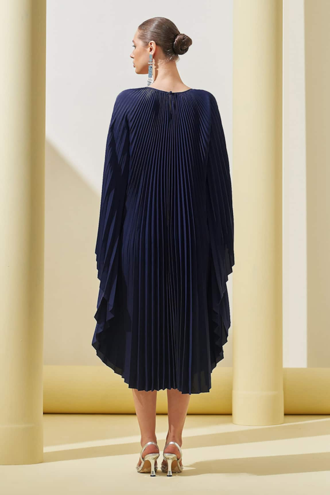 Asymmetrical Pleated Cape - Ready to Wear