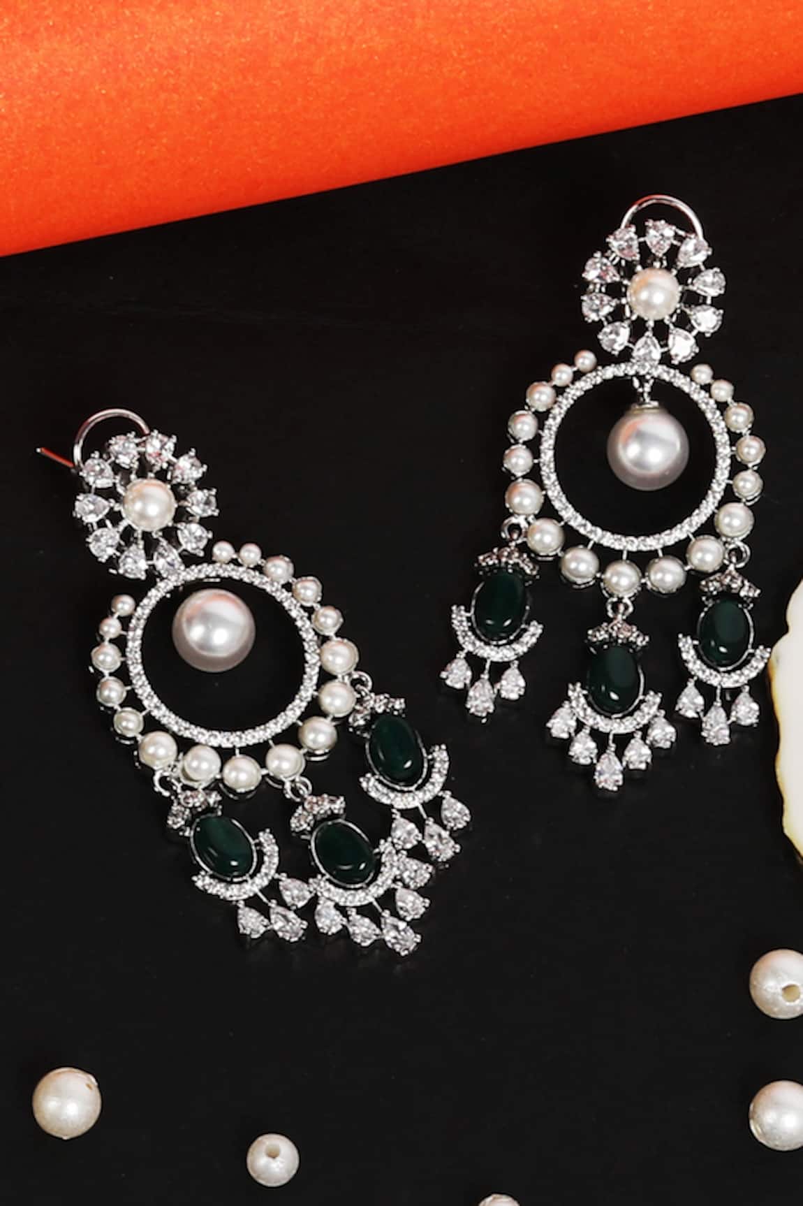 Auraa Trends Stone Drop Dangler Earrings 