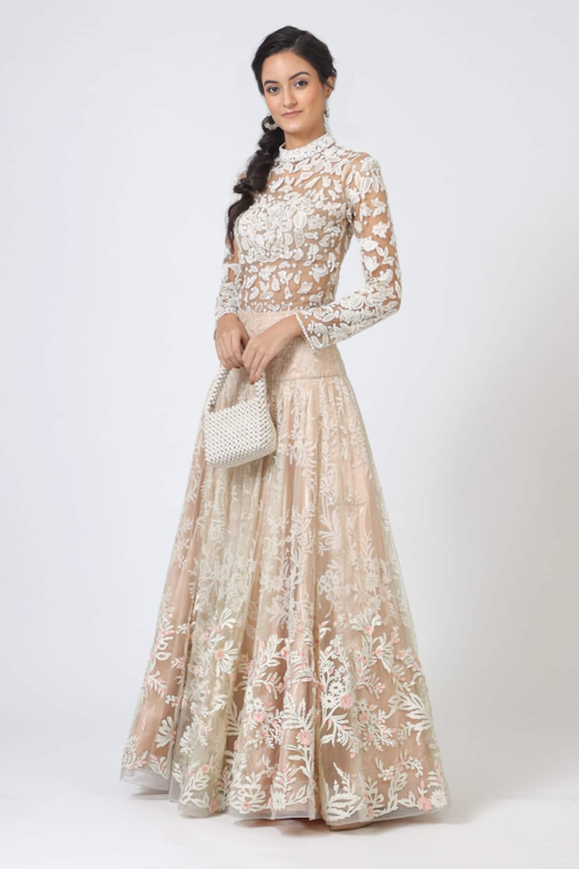 Geisha Designs Embroidered Lehenga Set