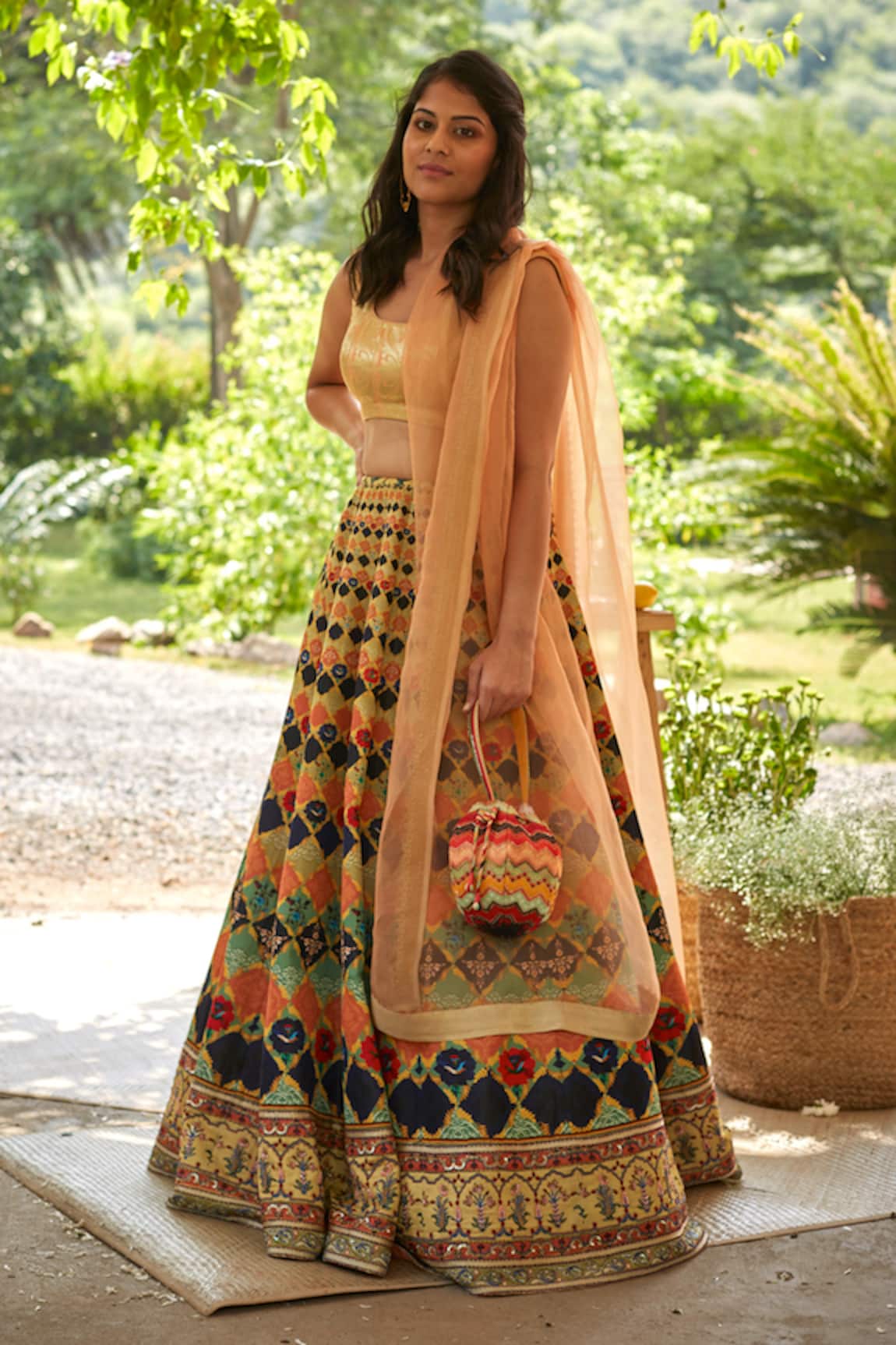 Geisha Designs Brocade Lehenga Set 