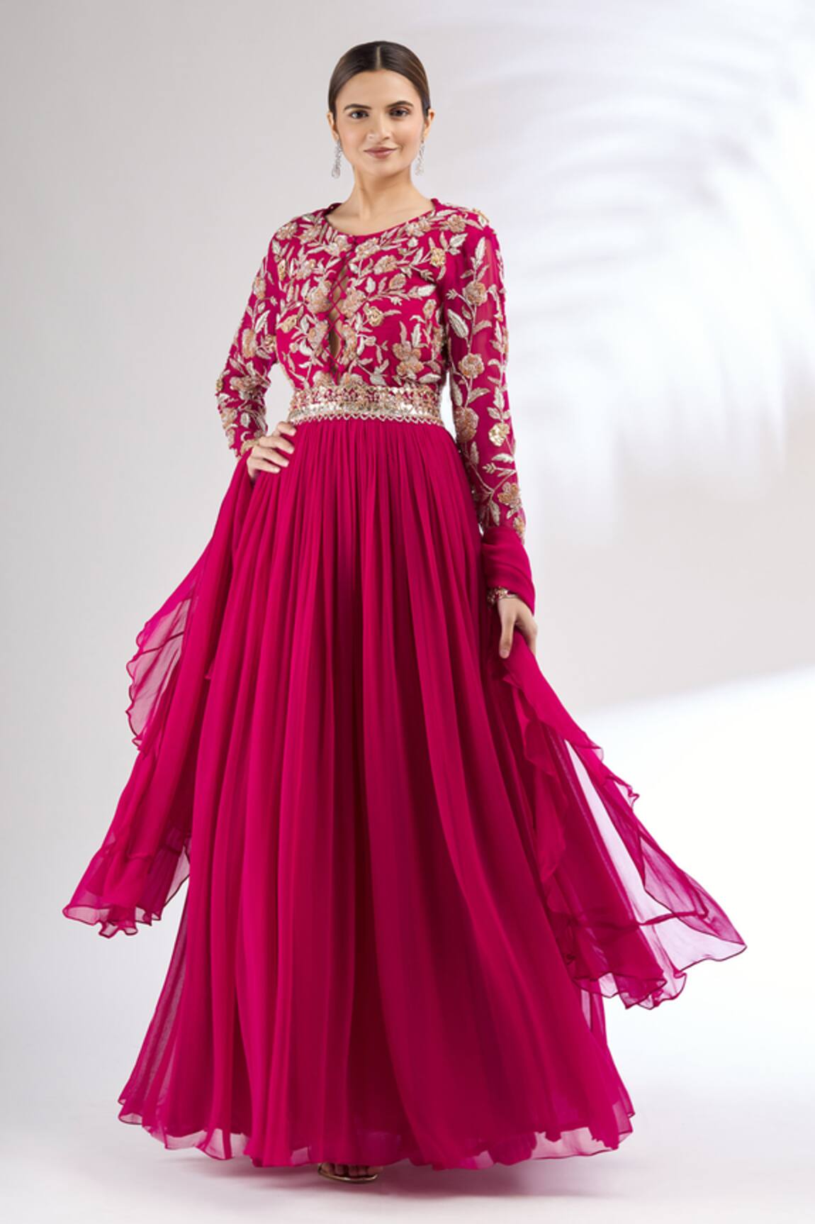 Mani Bhatia Embroidered Anarkali with Dupatta