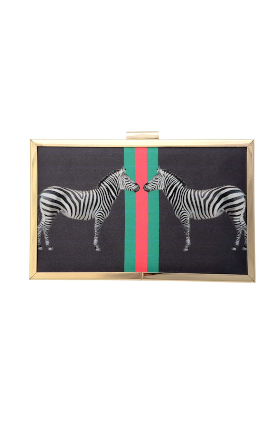 Puneet Gupta Zebra Print Clutch