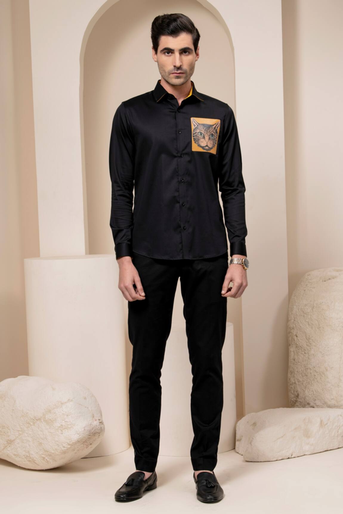 Abkasa Printed Patch Shirt