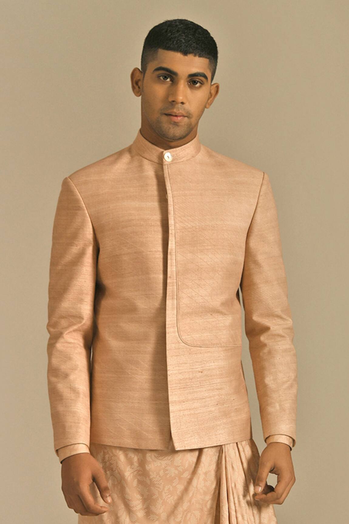 Dhruv Vaish Silk Bandhgala