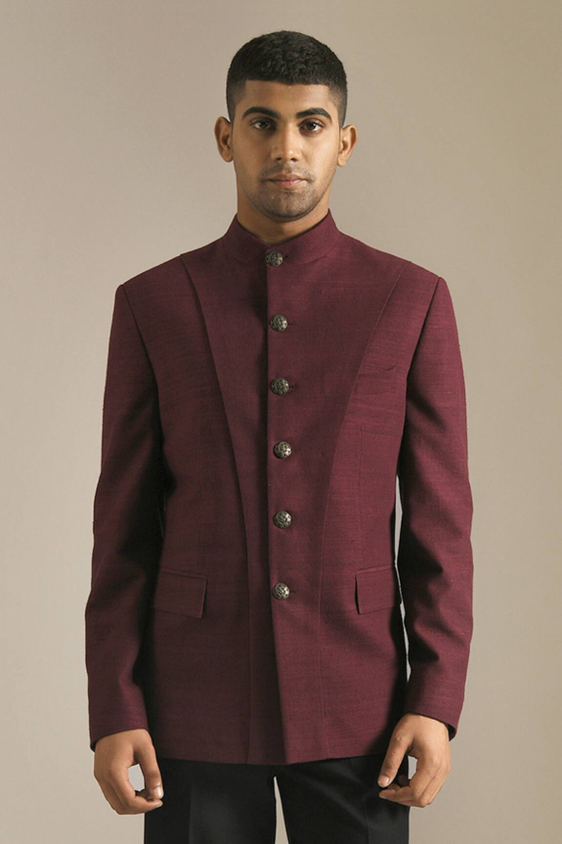 Dhruv Vaish Silk Bandhgala