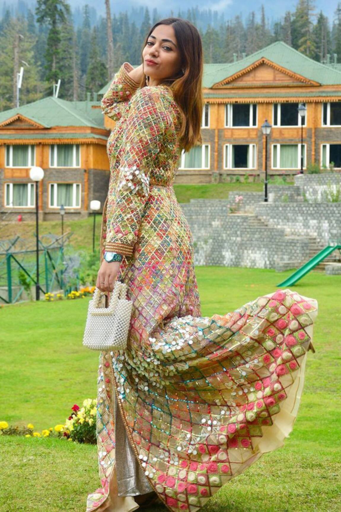 Geisha Designs Embellished Anarkali With Pant