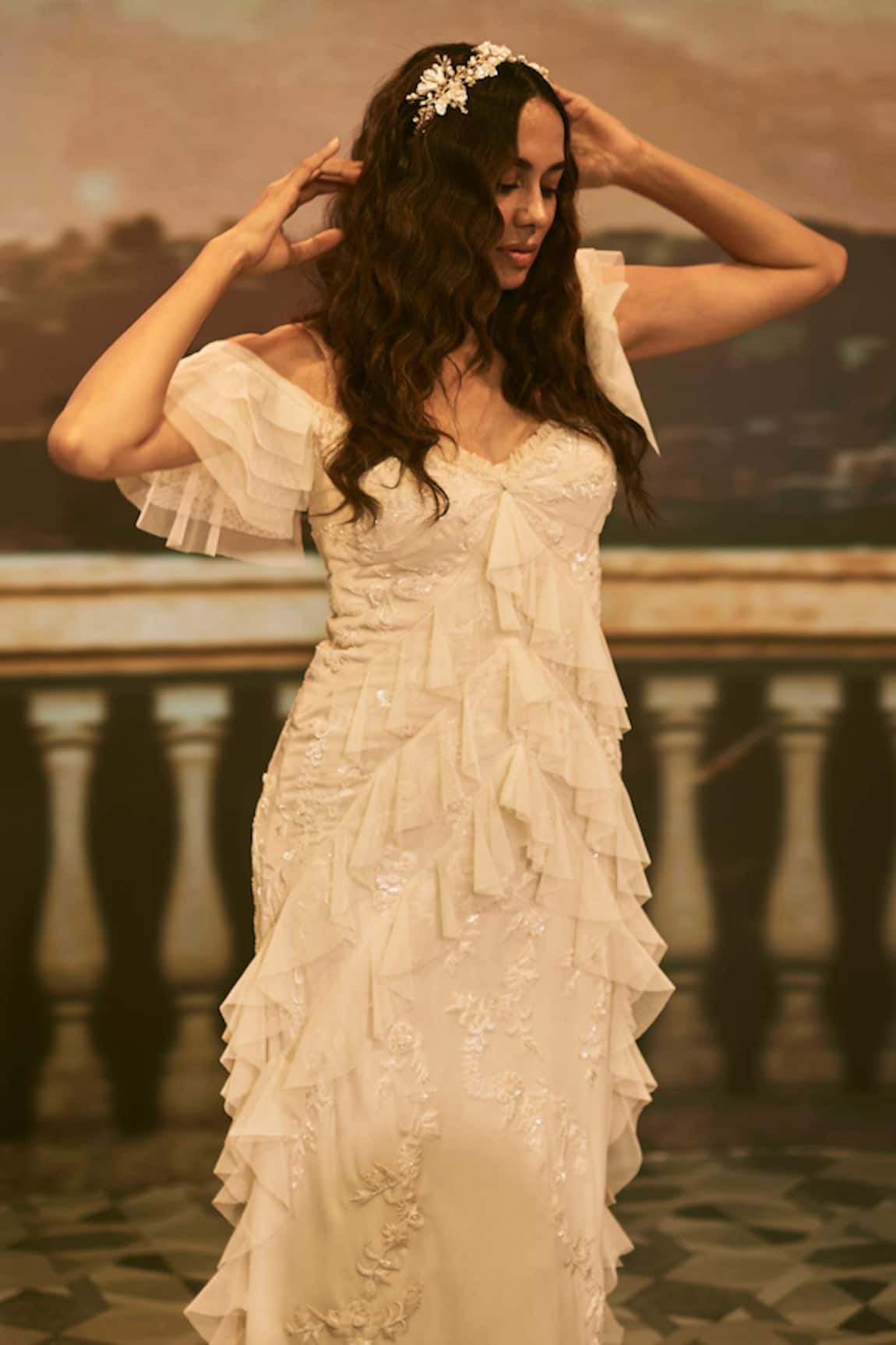 Geisha Designs Pamela Cold Shoulder Gown