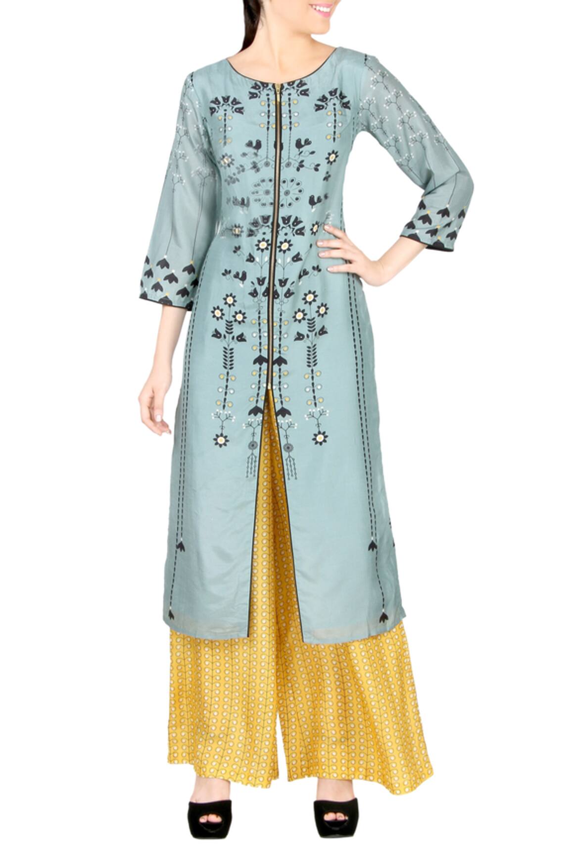 Soup by Sougat Paul Light blue kurta with palazzos