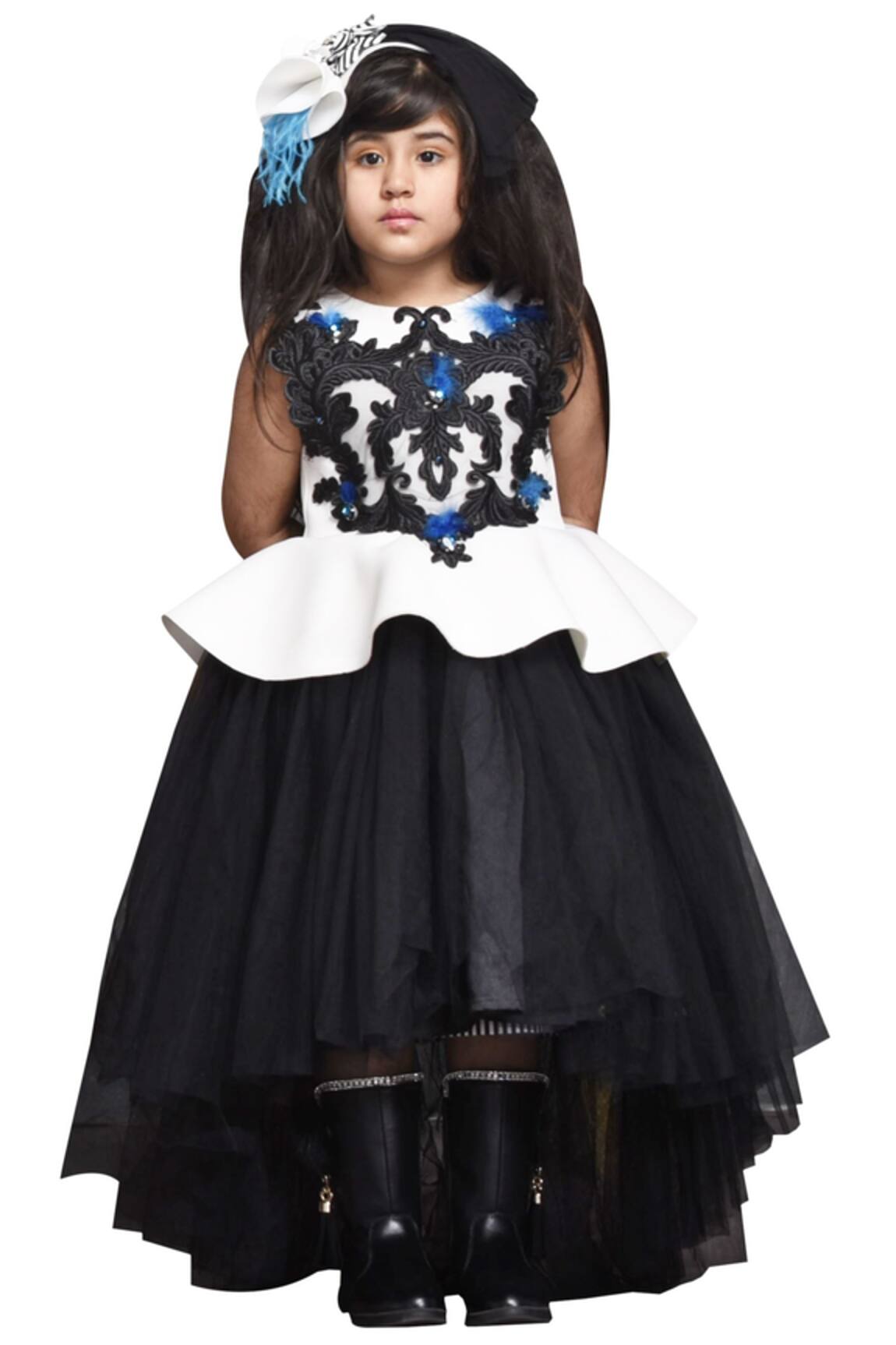 Pinkcow designs pvt ltd Embroidered Frill Layer Dress