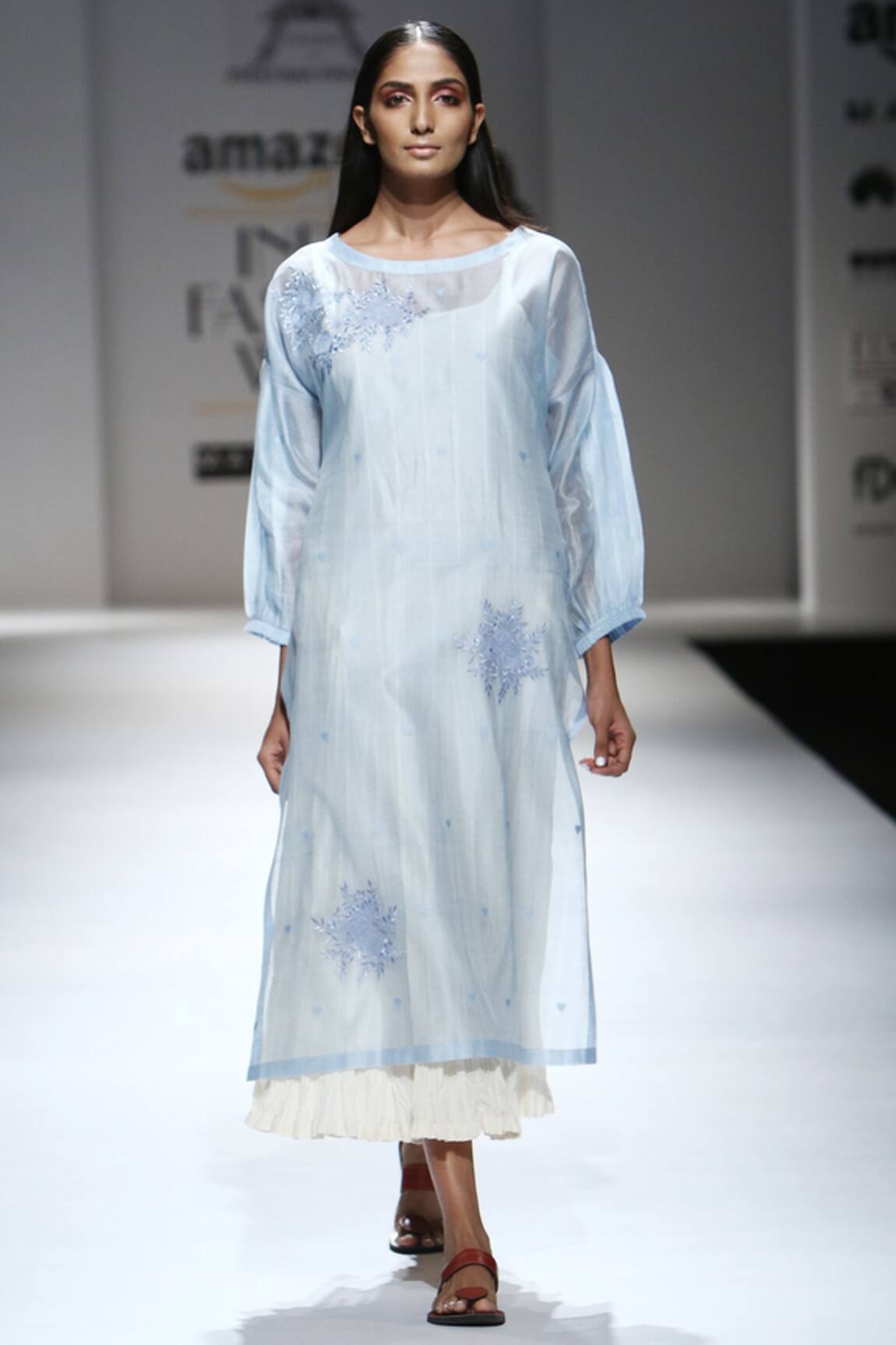 Prama By Pratima Pandey Chanderi Embroidered Woven Kurta 