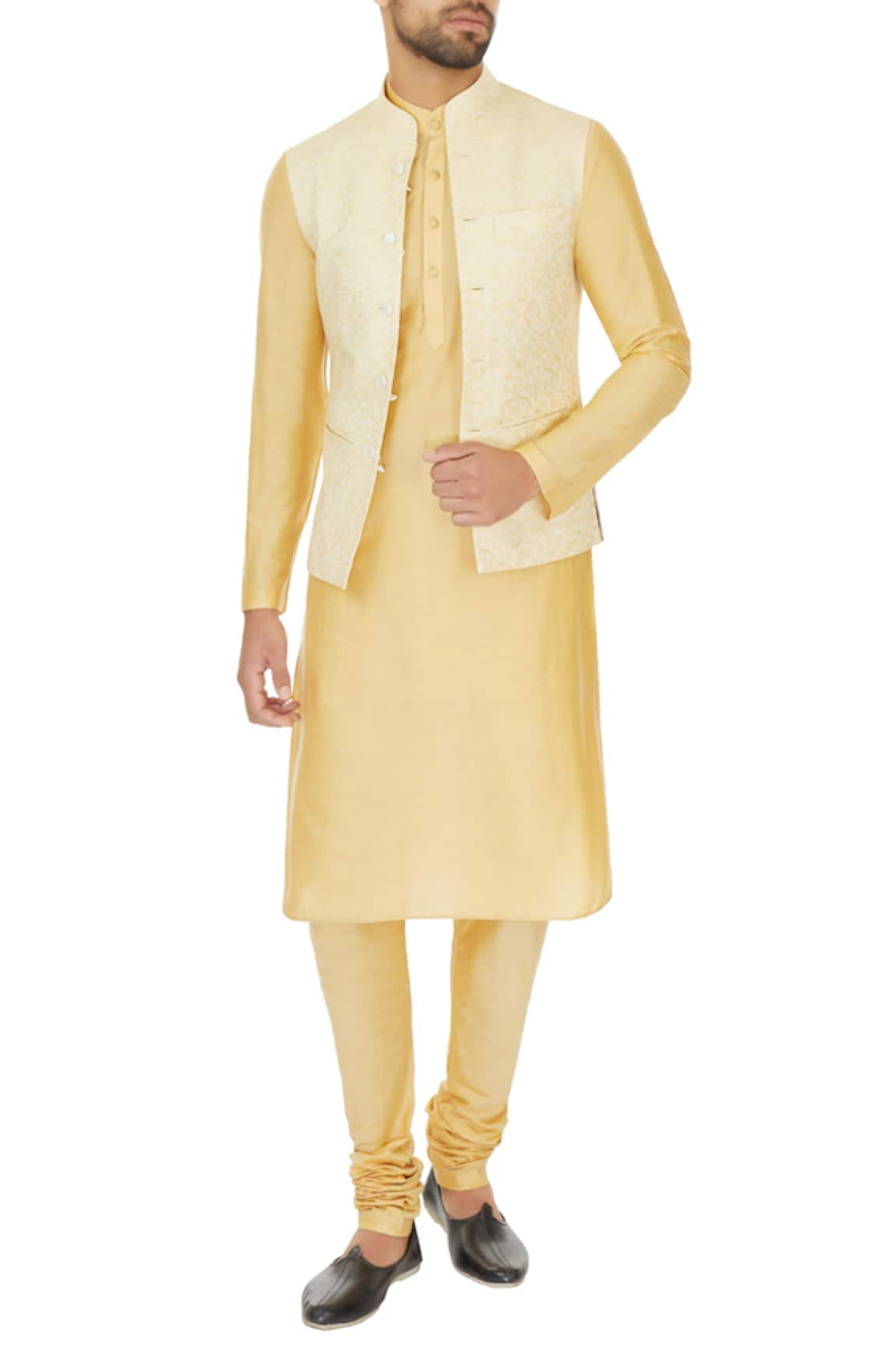 Narendra Kumar Printed Bundi & Kurta Set