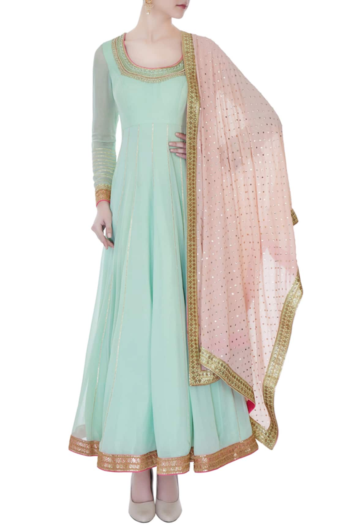 Avnni Kapur Georgette Embroidered Anarkali With Dupatta