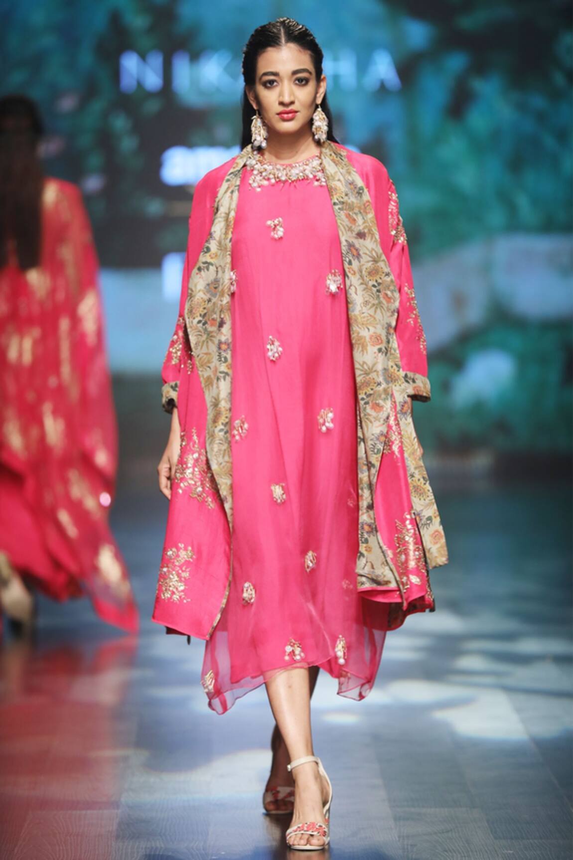 Nikasha Embroidered Dress with Jacket 