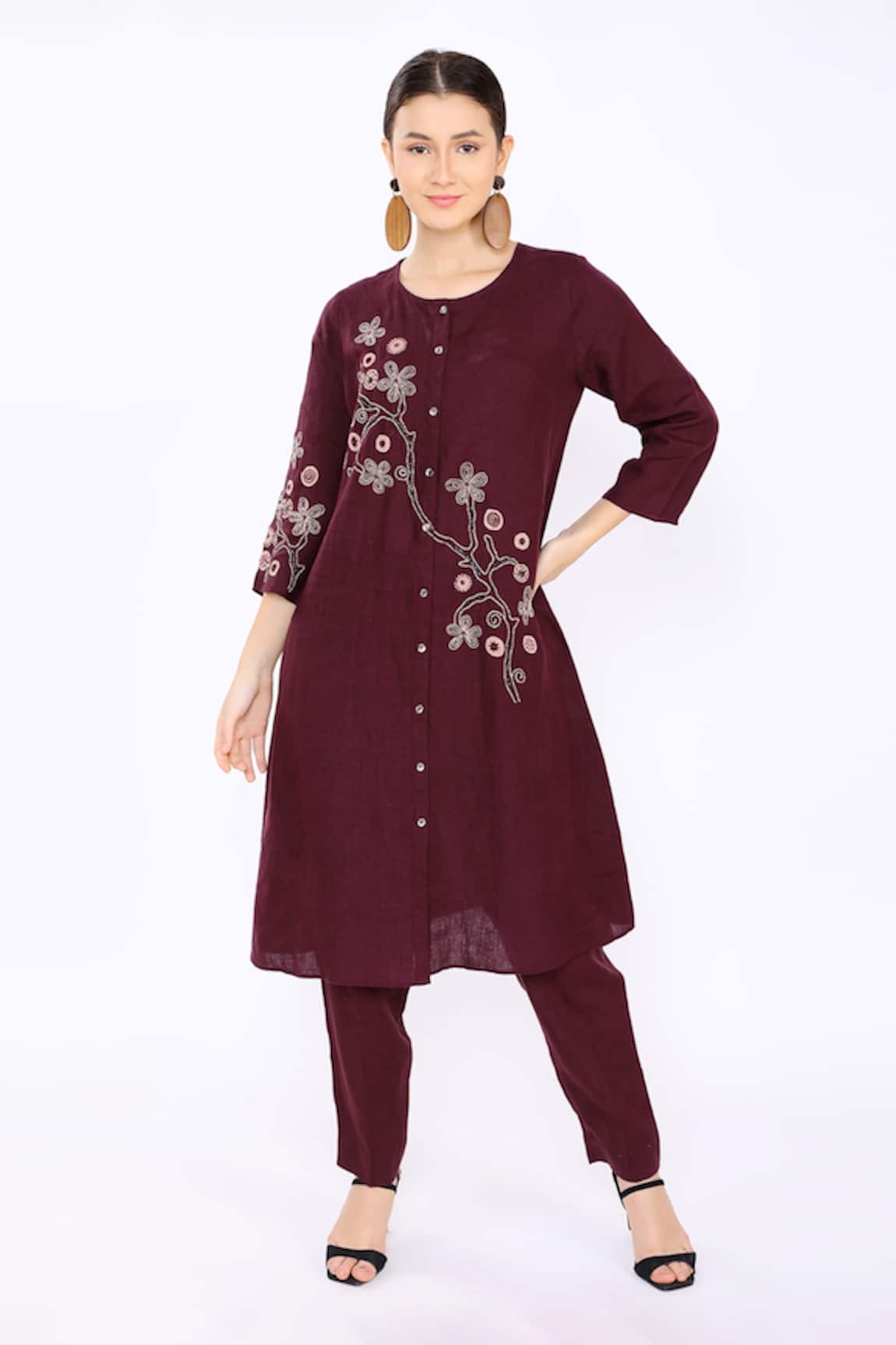 Linen Bloom Linen Embroidered Tunic