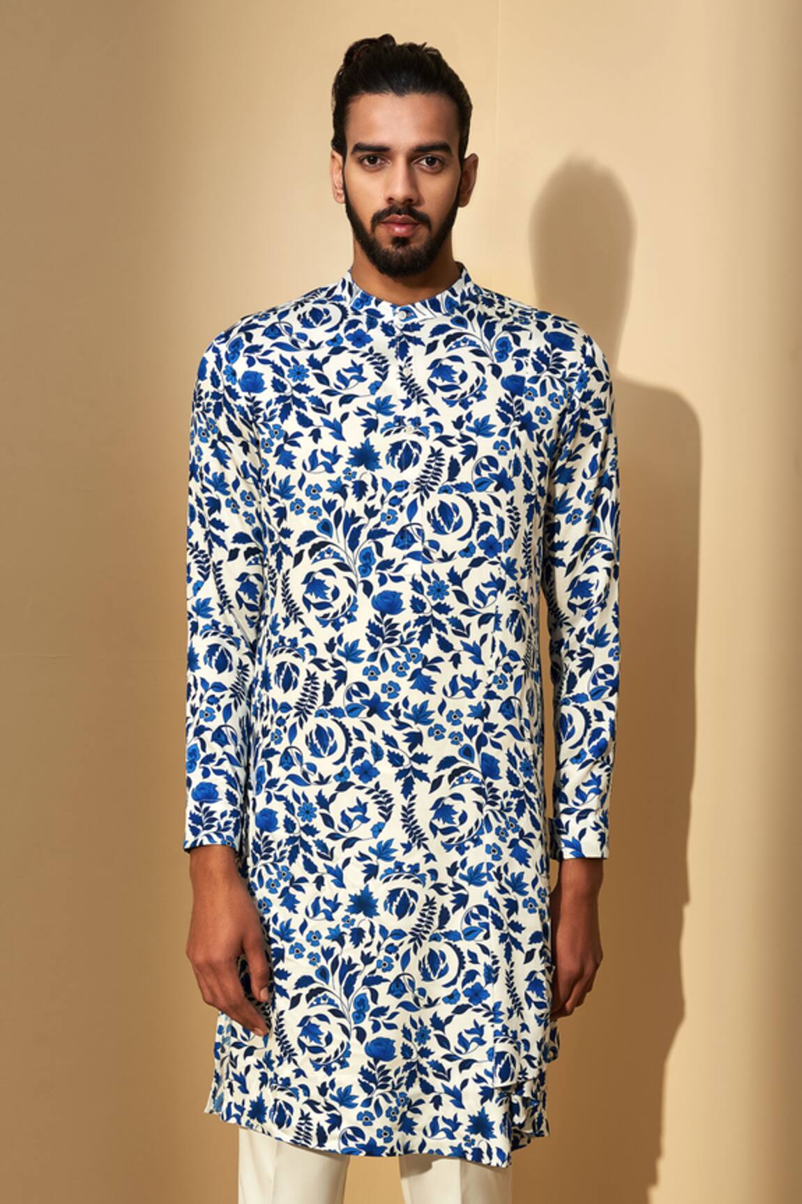 Dhruv Vaish Floral Print Kurta Set