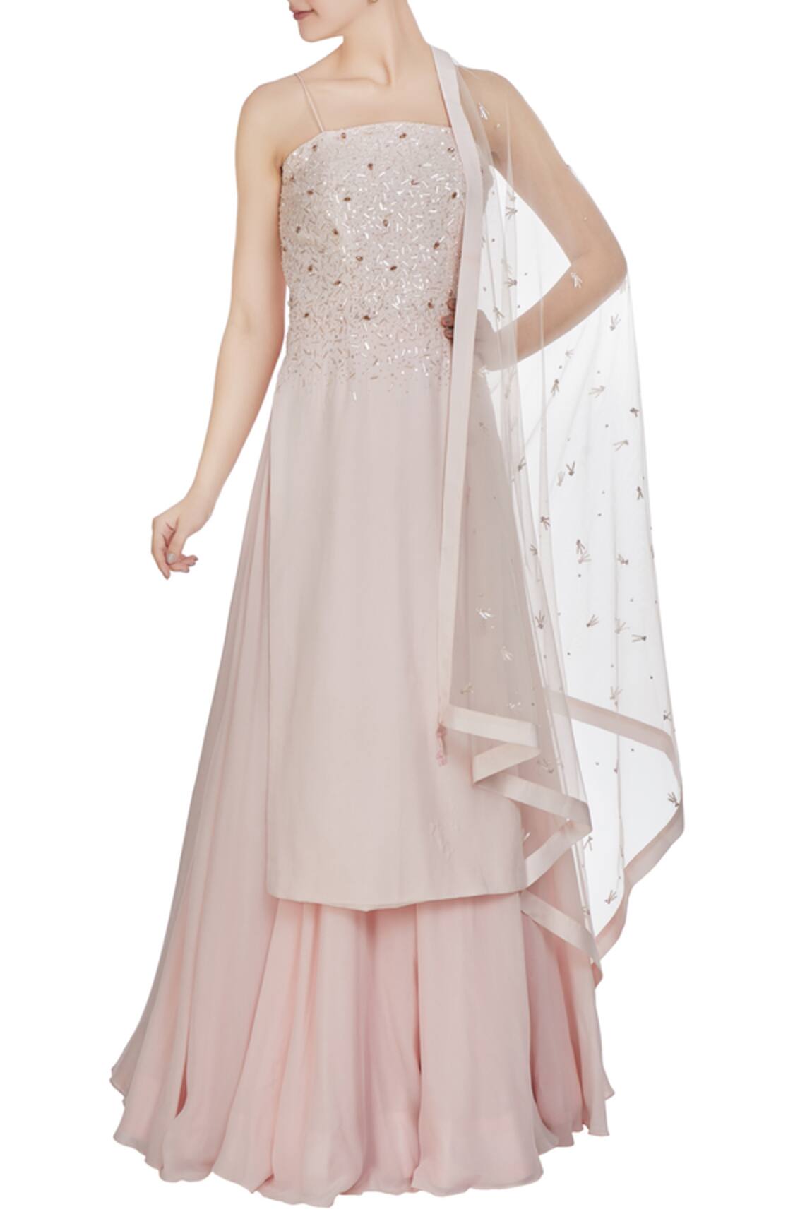 Pooja Peshoria Hand embroidered sequin & swarovski kurta set