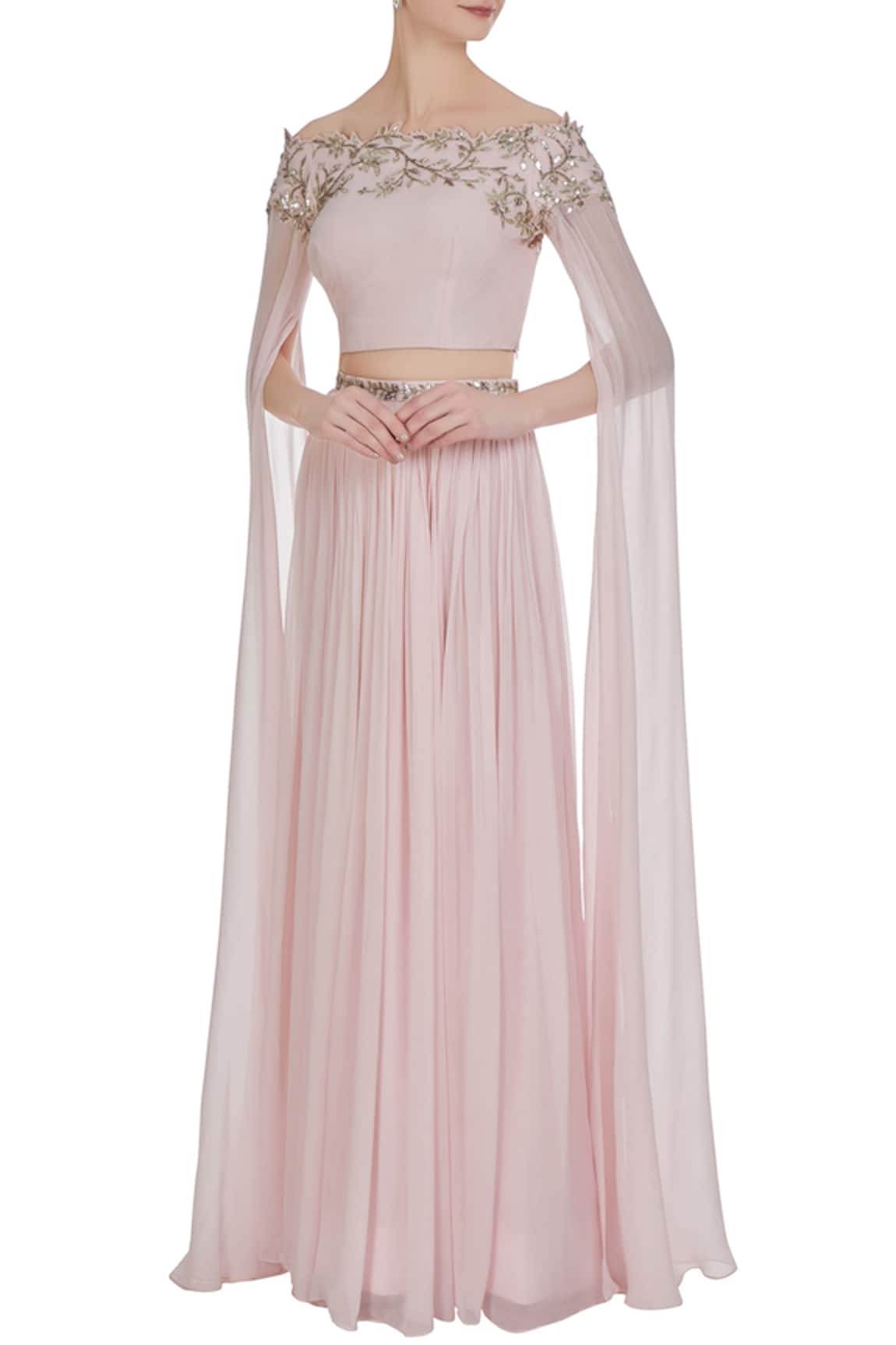 Pooja Peshoria Hand embroidered gota & crystal bead lehenga set