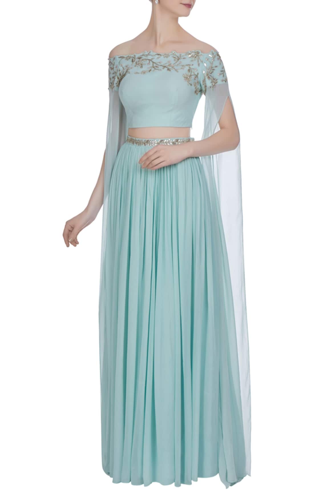 Pooja Peshoria Gota & sequin hand embroidered lehenga set