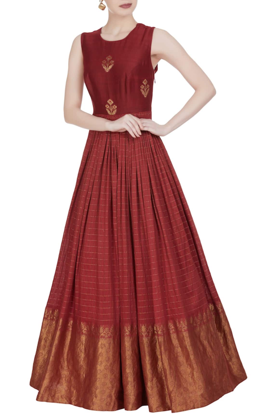 Label Anushree Woven Anarkali Gown