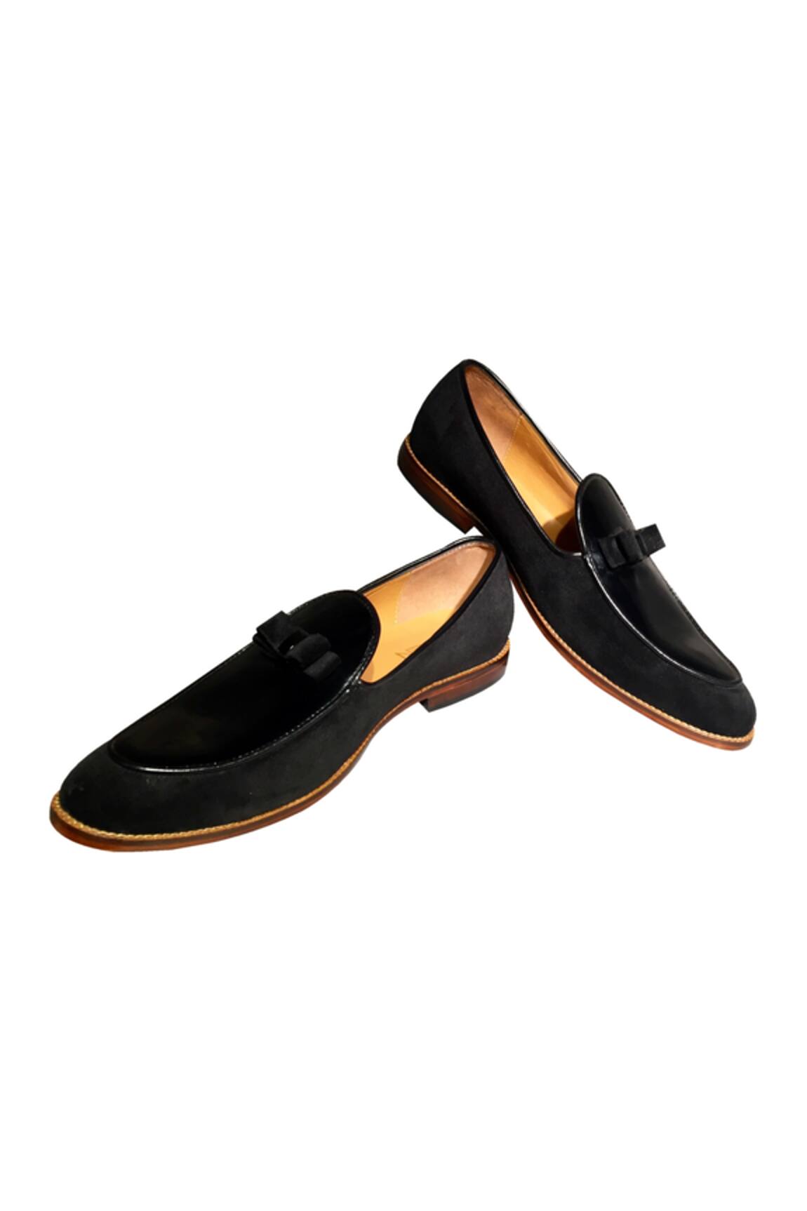 Artimen Black velvet & patent leather handcrafted kiltie 