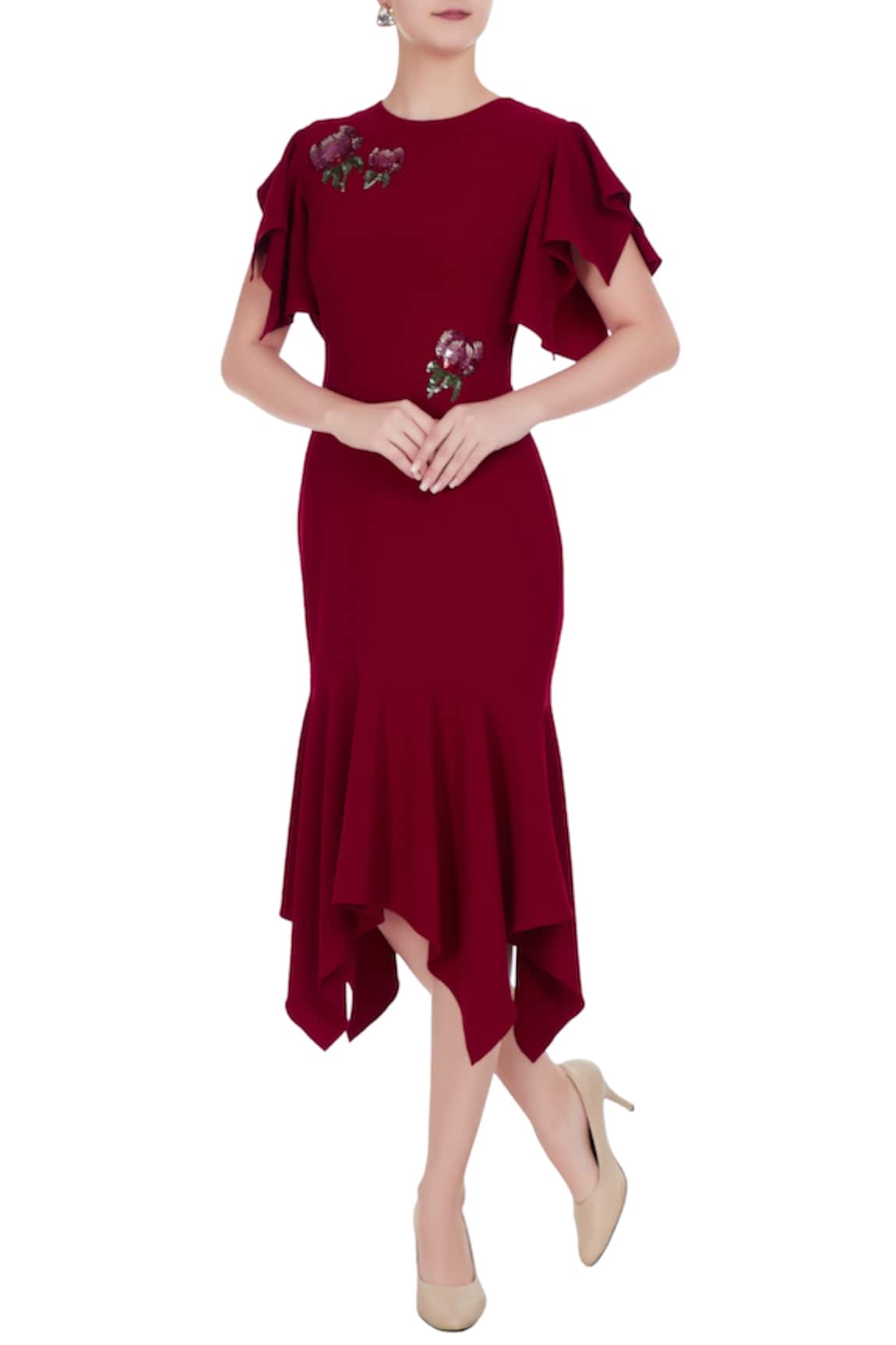 Gauri & Nainika Embellished Asymmetric Dress