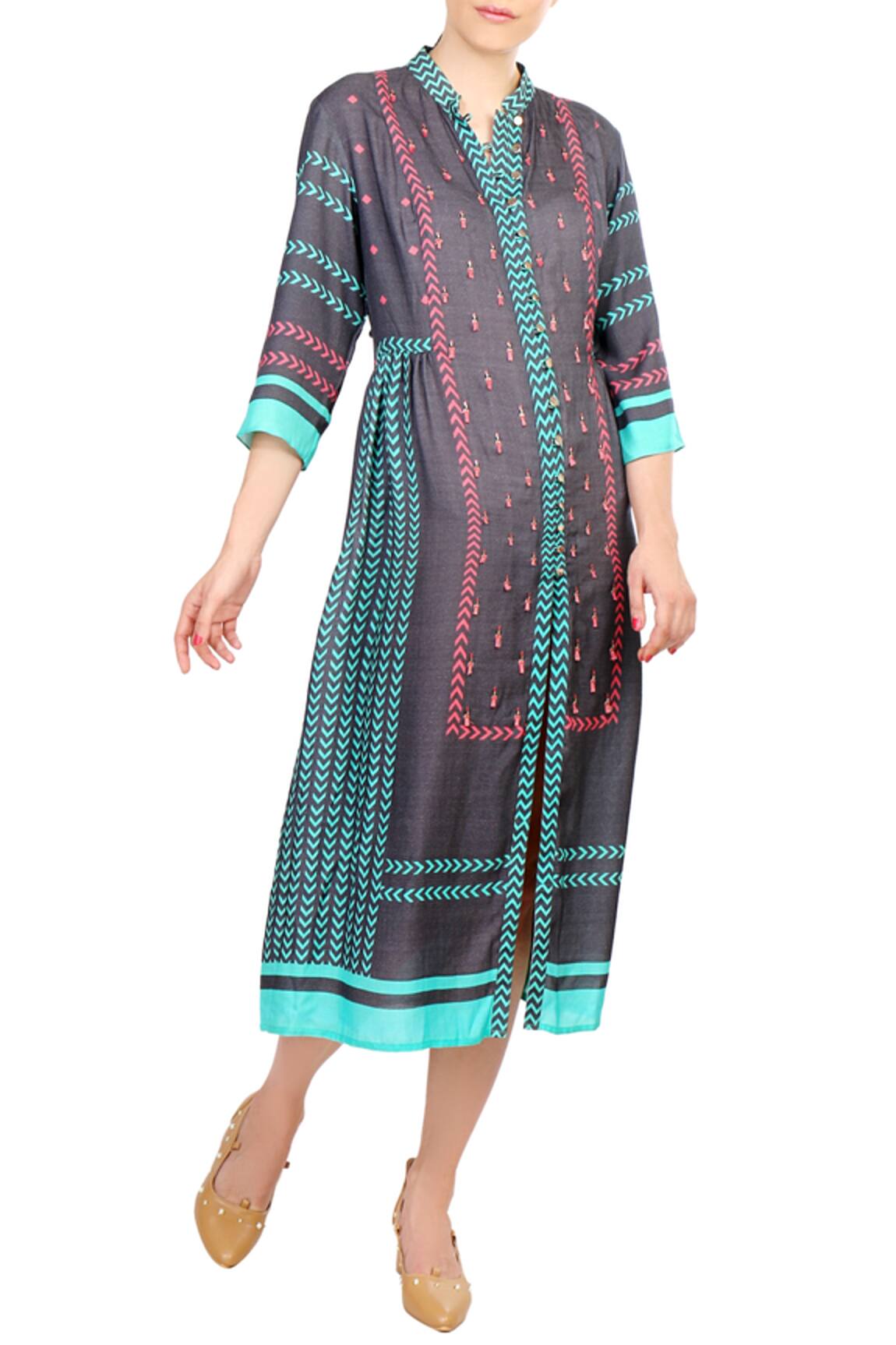 Soup By Sougat Paul Printed Midi Dress 